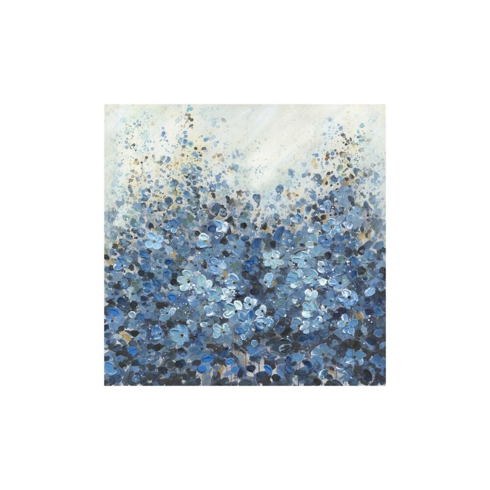 Modern Floral Unframed Canvas Wall Art 16" X 16"